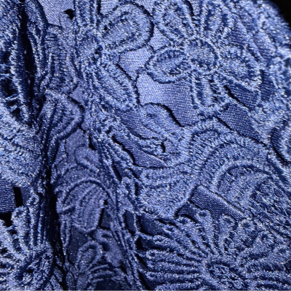 Lulus Love Poem Navy Blue Lace Halter Mini Dress Size Large - Picture 8 of 12